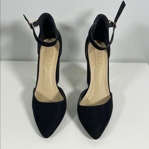 Truffle Collection Black Suede Heels